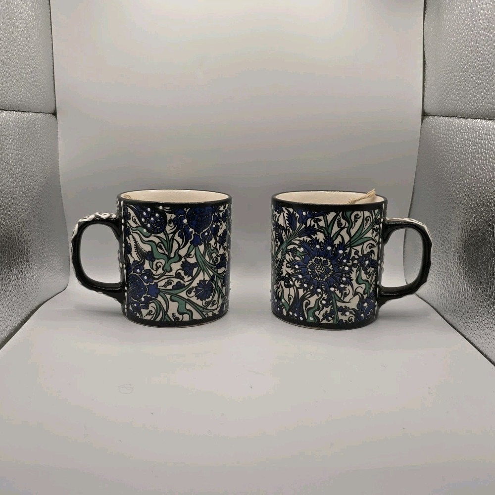 New Set‎ Of Nakkas Cini Handmade Cups From Turkey